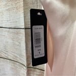 Bebe satin cowl-neck peachy slip on midi dress Size Small adjustable straps- NWT Photo 11