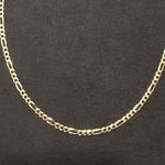 Gold Chain Figaro Necklace 18in 3mm Photo 1