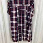 Torrid  Red&Blue Plaid Open Front Long Shirt Kimono Sz.1 Photo 8