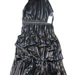 Bailey44 NWT Bailey 44 Madison in Gunmetal Black Metallic Pleated Dress 8 $268 Photo 0