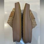 FANTASY SANDALS Tan and Gold Comfort Sandals with Metallic Straps Size 8 Photo 10