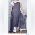 Isona Linen Designs Gray Gauze Pinafore Apron Lagenlook Asymmetrical Smock Dress Size undefined Photo 1