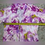 Soma COOL NIGHTS Kimono Short tie up soft Robe Size L/XL floral pink white Purple Photo 10