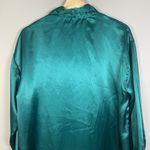 Victoria's Secret Vtg Gold Label Green Satin Button Down Sleep Shirt S Designer Photo 7