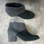 Toms  Leila Black and Gray Suede Ankle Booties Size 6.5 Photo 3