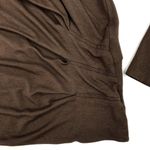 Hugo Boss Shawl V- Neck Top Women L Chocolate Retro Business Party Timeless Boho Photo 5