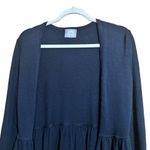 Anthropologie T.La Cardigan Womens Small Black Cotton Open Flowy Sweater Photo 1