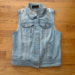 Anthropologie Pilcro Lace Back Denim Vest Size XS Photo 0