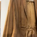Michelle Stuart vintage y2k ladies structured pleated tan jacket gold size 14 Photo 1