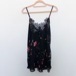 Y2K Private Luxuries Womens Cami Top Size S Floral Lace Lingerie Dark Coquette Black Photo 5