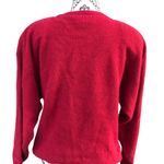 Vintage 80s 90s Together! Wine Red Lambswool Angora Blend Bejeweled Sweater L Size L Photo 1