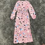 SheIn Long Sleeve Maxi Floral Dress in Pink, Size M Photo 2
