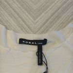Koral Women’s Off White Angled Tank Top - Size L Photo 4