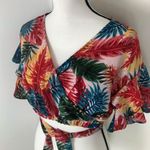 Love j  Floral Crop Top‎ Blouse Small Size Photo 3