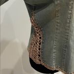 Embroidered Denim button up western style shirt Blue Photo 2