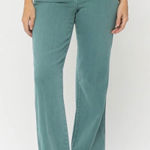 Judy Blue  Los Angeles Women's Size 11/30 Sea Green Wide Leg Jeans High Rise Photo 0