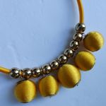 Yellow Ball Necklace with Earrings Set Photo 2