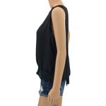 Persaya (L) American Y2K Black Lace Embroidered Blouse Sleeveless Scoop Neck USA Size L Photo 1