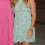 High Neck Mini Dress Green Photo 1