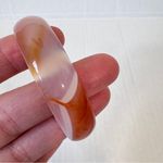 Vintage Orange White Agate Bracelet Estate Jewelry Photo 5