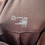 Aerie  Offline Real Me Flare High Rise Crossover Waist Leggings Pants Brown Sz XL Photo 8