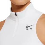 Nike Women's Air Dri-FIT Swoosh Mockneck 1/2-Zip Bra-White/Black Photo 1