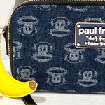 Paul Frank  Denim Bananas Clutch Full Zip Bag Charm Photo 1