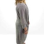 Sage The Label Gray Ribbed Knit Open Front Half Sleeve Cardigan Photo 2