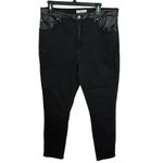 Abercrombie & Fitch New Super Skinny Ankle High Rise mixed fabric jeans size 16 Photo 2