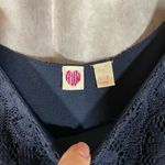 AUW  Navy Blue Sleeveless Lace Scoop Neck Mini Dress | Size XL Photo 4