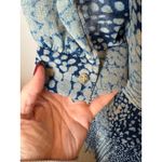 Whistles Dress Women 8 Blue Green Esme Leopard Print Asymmetric Hem Midi Preppy Photo 9