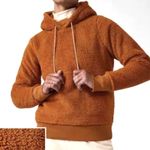 Athleta  Large Orange Sherpa Tugga Hoodie‎ Active Winter Fall Soft Cattail Brown Photo 0