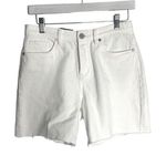 BLANK NYC NWT High Rise Long White Denim Shorts Size 31 (b9) Photo 0