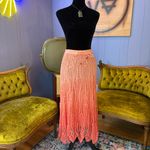 Vintage Coral Ombre Crochet Maxi Skirt Size Medium Photo 1
