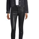 joe's jeans Taylor Hill x Princess Black Distressed Denim Cropped Jean Jacket $188 EUC M Photo 10