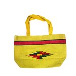 Karma Living HandcrayCotton Lime Small Tote Southwest Aztec Native Tribal Design Yellow Photo 1