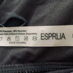 Esprlia Tankini Animal Print Black Cream Crisscross Straps Side Tie Swim Medium Photo 1