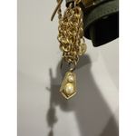 Vintage Dame Belt and Bag Green Suede Leather Belt Size L Womens Genuine 36.5" Blue Photo 1