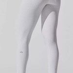 Alo Yoga High Waist Vapor White Leopard Carbon38 Legging and Bra Set Photo 1