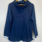 Lulu B Blue Mock Neck Long Sleeve Top Size M Photo 0