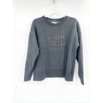 Madewell Noir Applique Charcoal Gray Crewneck Sweatshirt Size M Photo 1