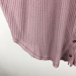 Urban Outfitters UO Out From Under Jojo Pink Oversized Waffle Knit Thermal Long Sleeve Top Photo 5