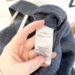 Quince  Organic Cotton Gauze Smocked Wide Leg Jumpsuit Indigo Blue Medium Photo 5