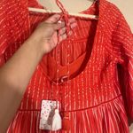 Free People NWT  Lola Embroidered Mini Dress, Capri Orange, Size XS Photo 10