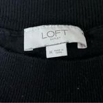 Loft  Black Cotton Tunic Sweater M Goth Grunge Moto Biker Coastal Preppy Photo 8