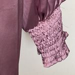 Skylar Rose Womens Dress Shift Purple Metallic Size XL Puff Scrunch Sleeves NWT Photo 4