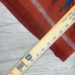 Vintage retro handmade cropped sleeve dress with v neck chevron style small Blue Photo 8