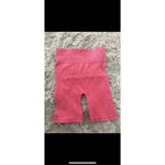 Aura NWTs Ribbed Bike Shorts Bright Coral Stretch Athleisure Yoga Workout M/L Photo 3