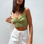 Princess Polly green crop top Photo 0