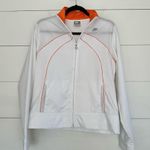 Nike  Women’s White Orange Large Y2K Zip Up Jacket 2000s Vintage 90s Photo 0